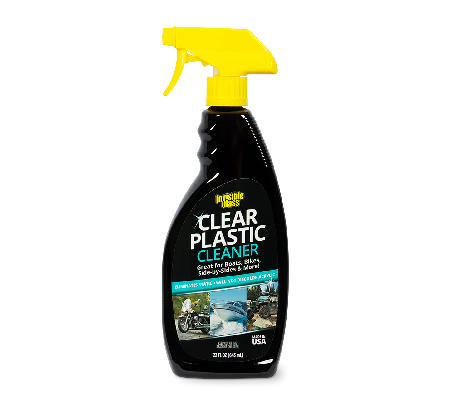 Invisible Glass Clear Plastic Cleaner for Boats, Bikes, and Side-by-sides